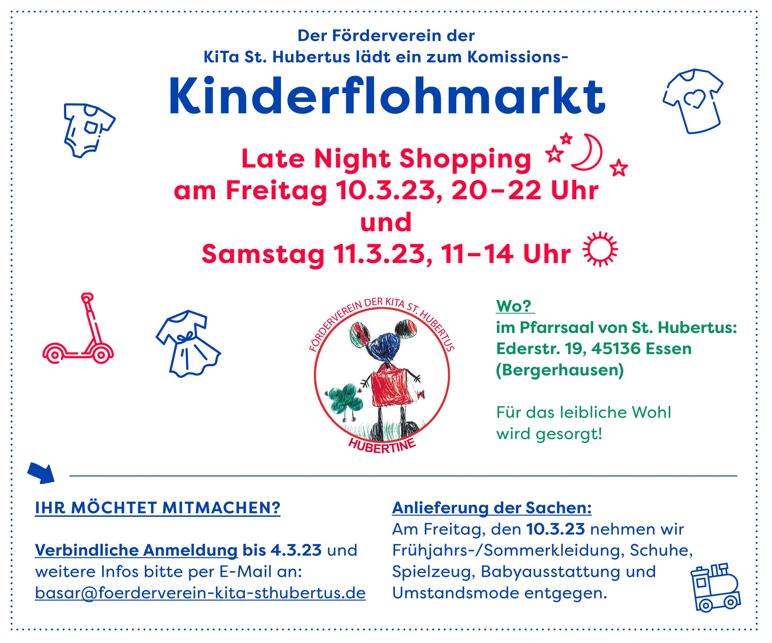 Seid dabei am 10. und 11.3.2023 zum Kommisions-Kinderflohmarkt!
