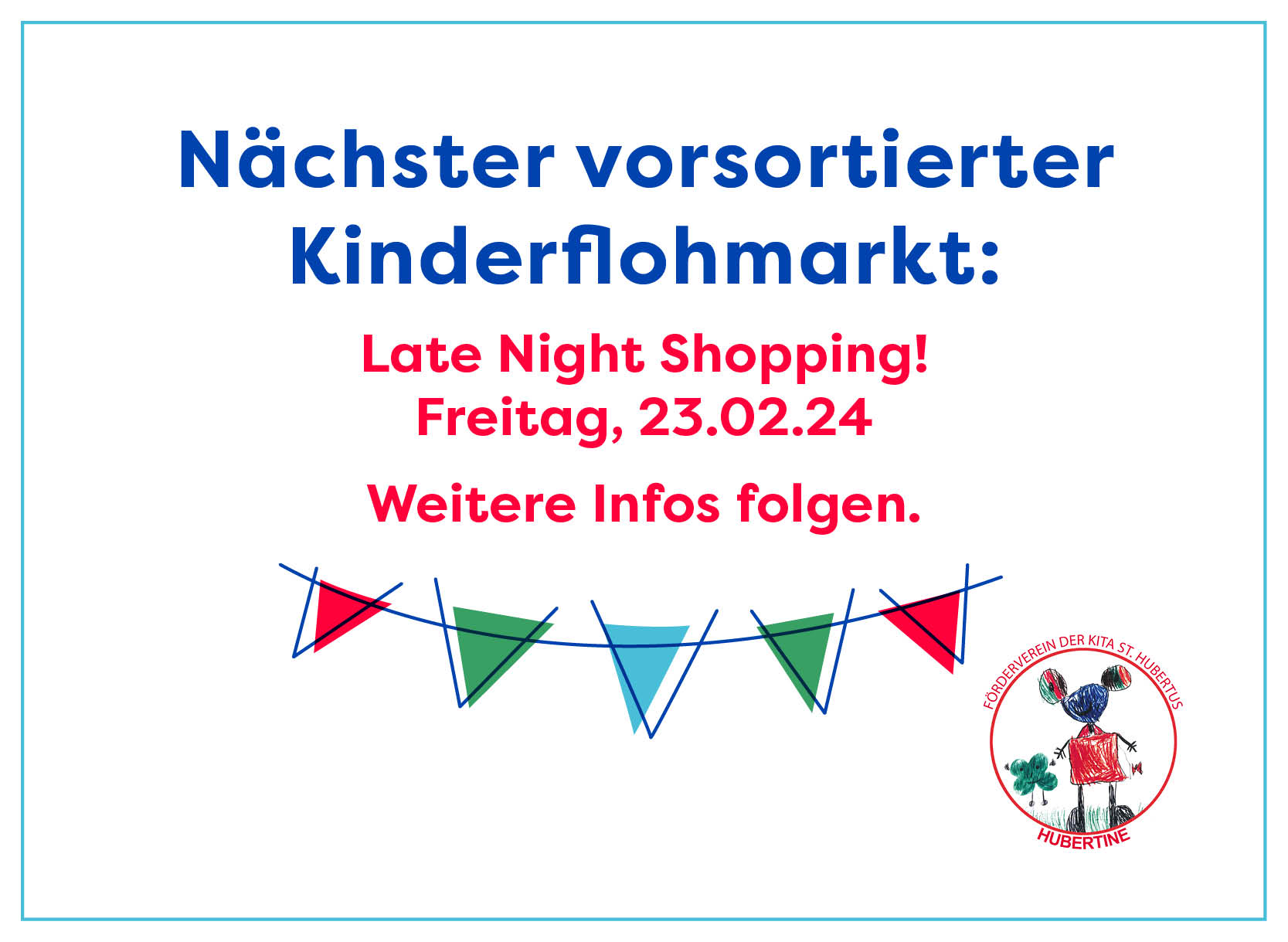 Der nächste vorsortierte Late Night Flohmarkt findet Freitagabend, den 23.2.2024 statt. Wir freuen uns auf euch!